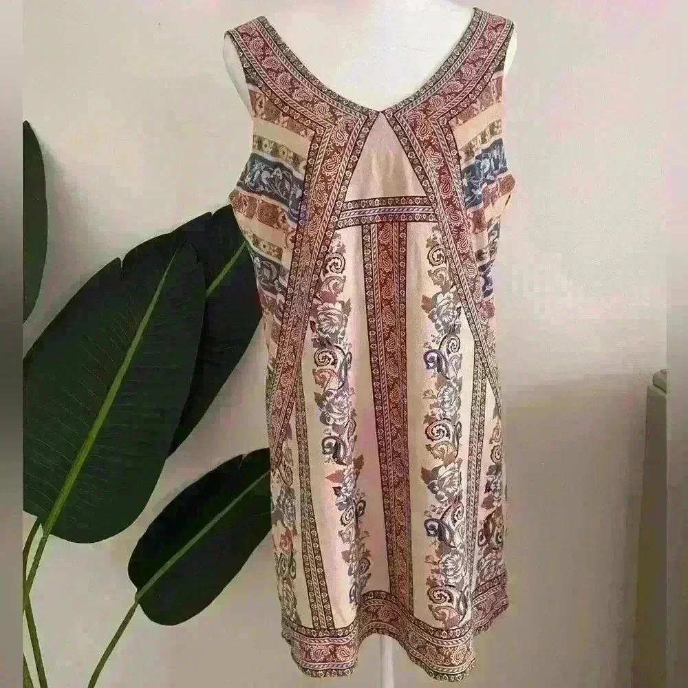 Jealous Tomato Womens Mini Dress Colorful Size Medium Sleeveless Polyester